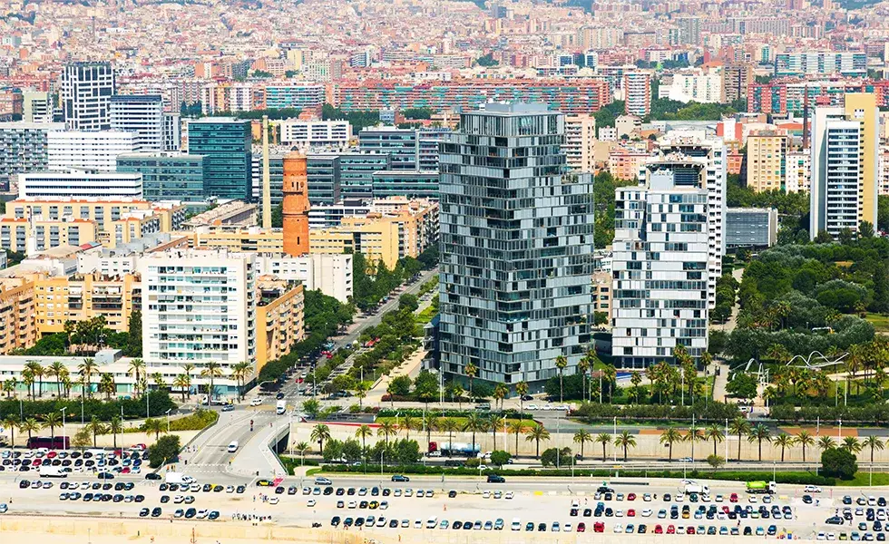 Vista aérea de Barcelona